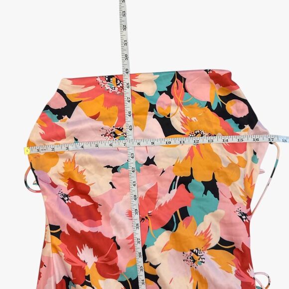 Petal & Pup Open Back Sheer Midi Dress in Pink Floral Glam Party - Picture 5 of 7